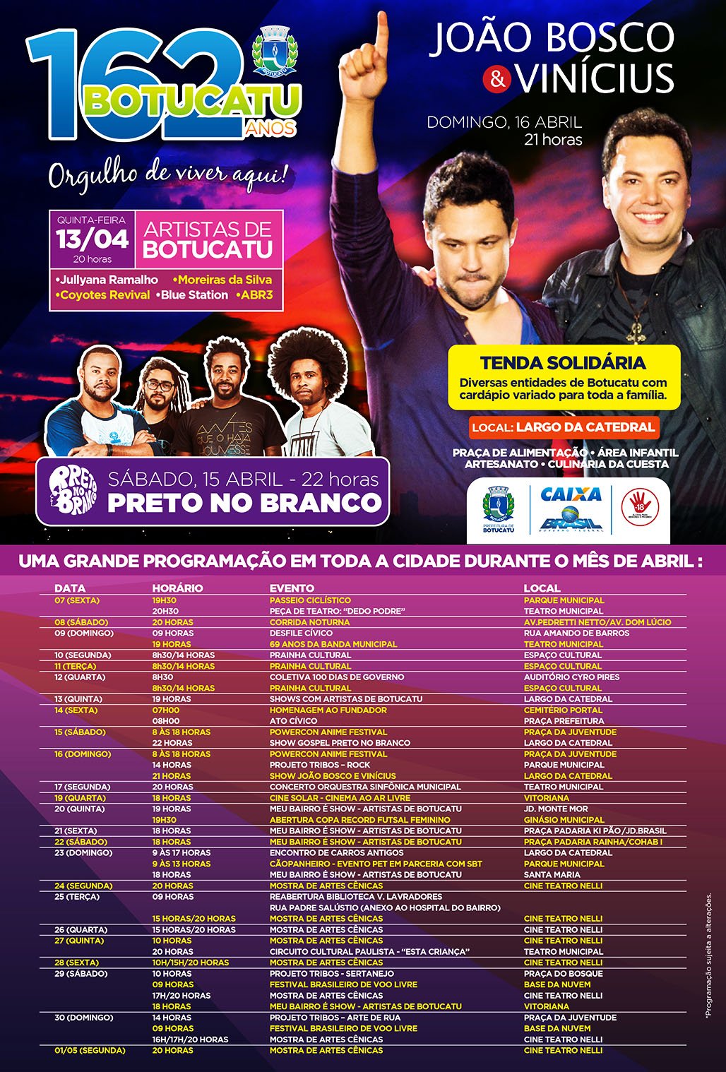 folheto e cartaz
