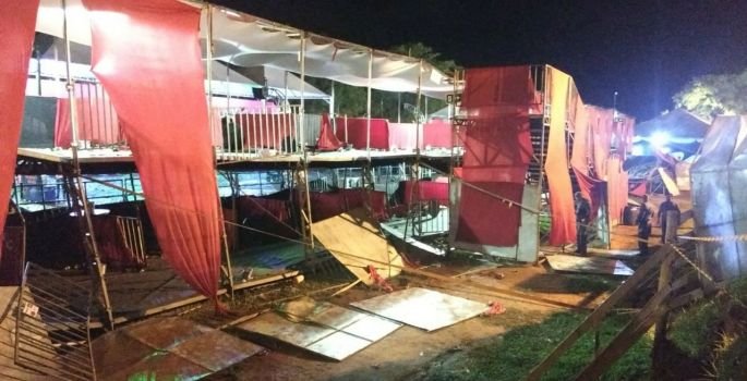 Camarote desaba em Arandu e deixa 22 feridos