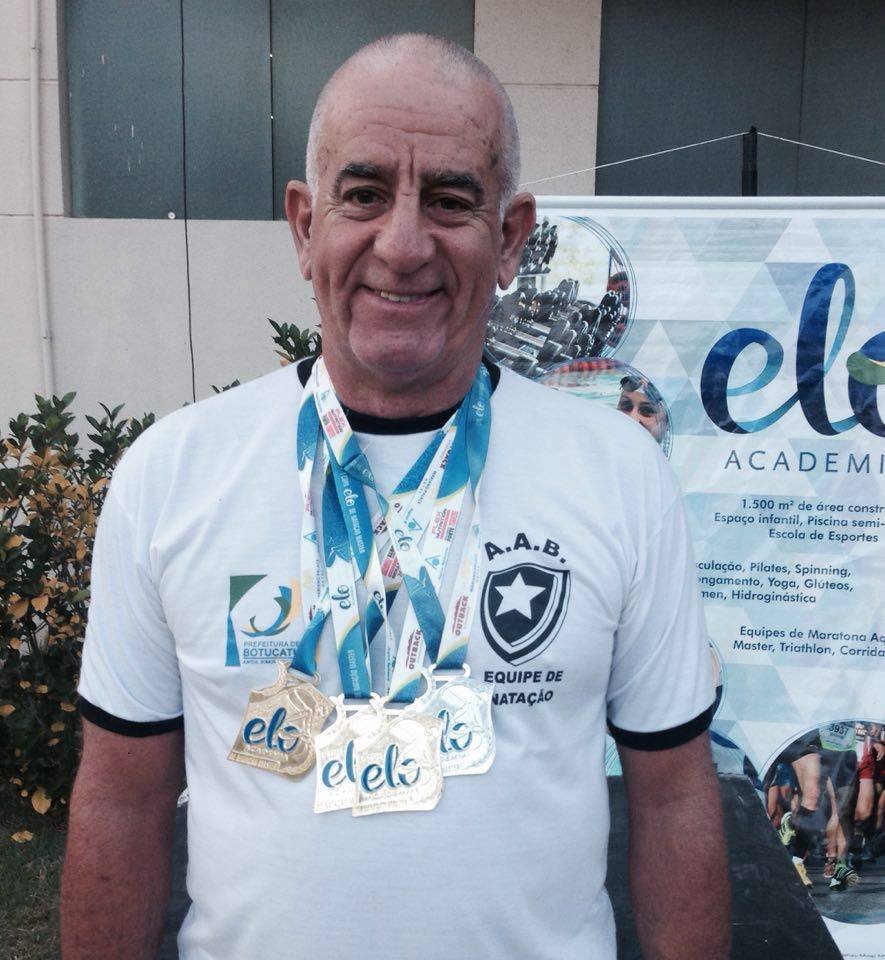 Henrique Reis conquista 5 medalhas no máster de natação, em Limeira