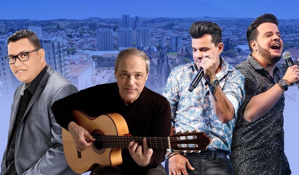 Botucatu 164 anos: Anderson Freire, Toquinho e João Neto e Frederico são as atrações do aniversário da Cidade