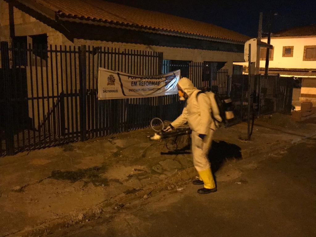 São Manuel continua com ações de desinfecção de locais públicos