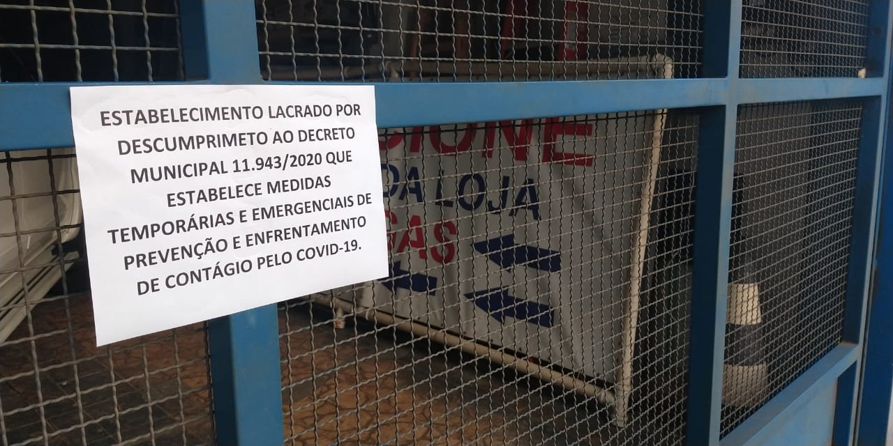 Botucatu: loja é lacrada por descumprir decreto de quarentena