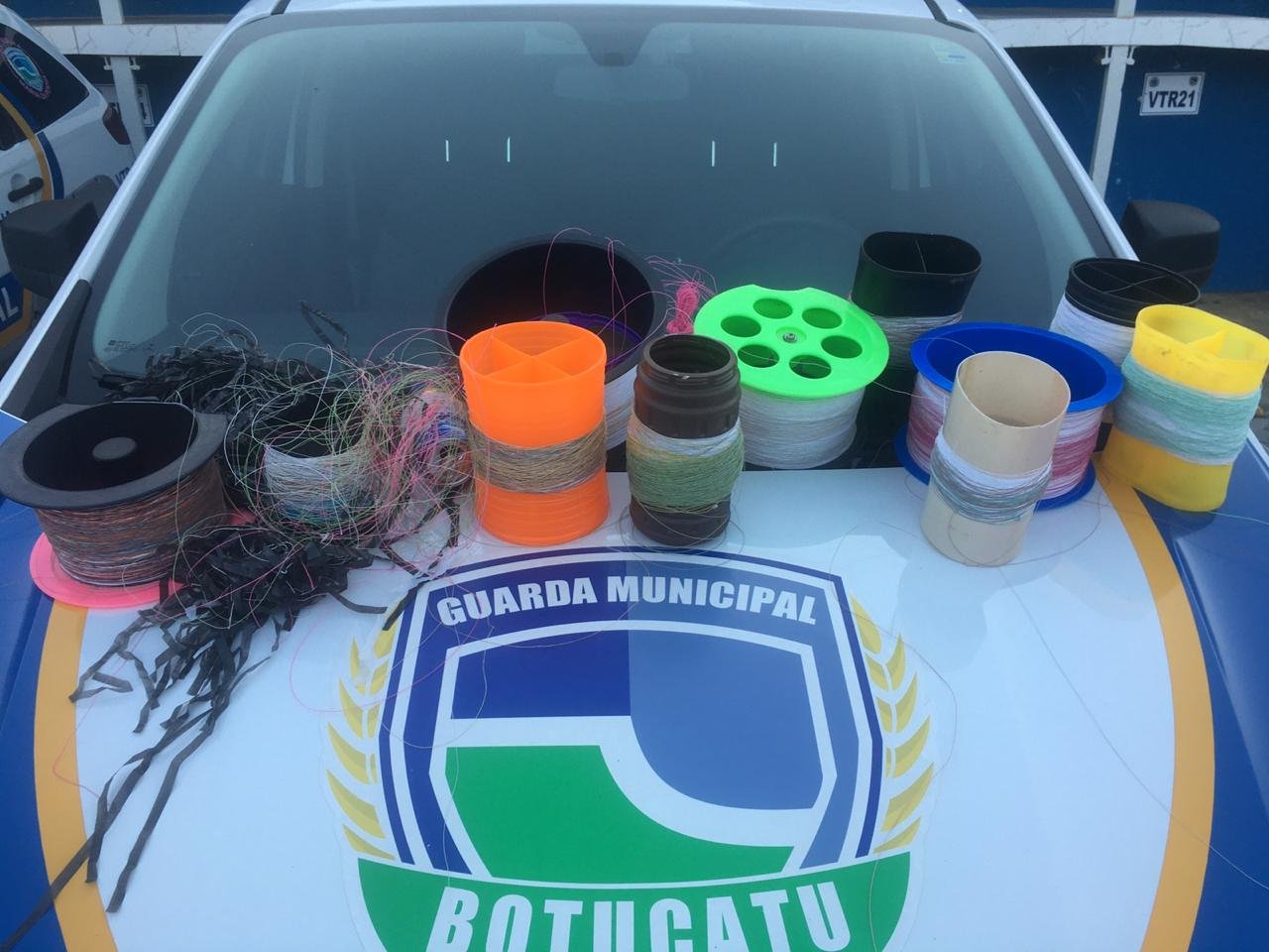 Guarda Municipal realiza apreensão de linhas de pipa com cerol