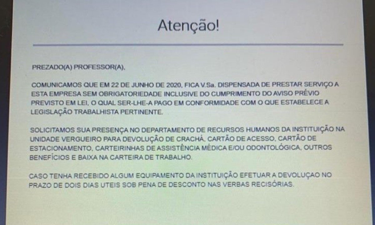 Sindicato entra com ação contra Uninove por demissão de 300 professores