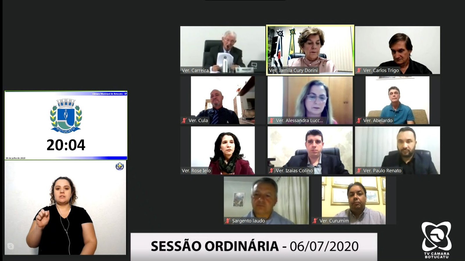 Câmara de Botucatu votou dois projetos em sua primeira sessão remota