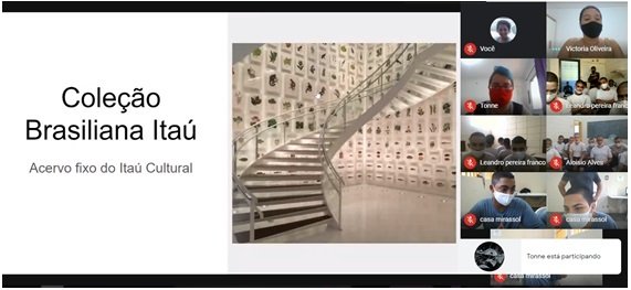 Jovens da Fundação CASA  de Botucatu participam de visitação virtual ao Itaú Cultural