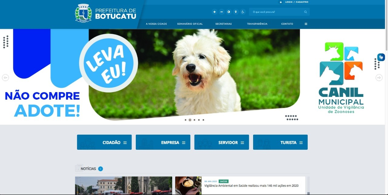 Prefeitura de Botucatu tem novo site, com maior acessibilidade