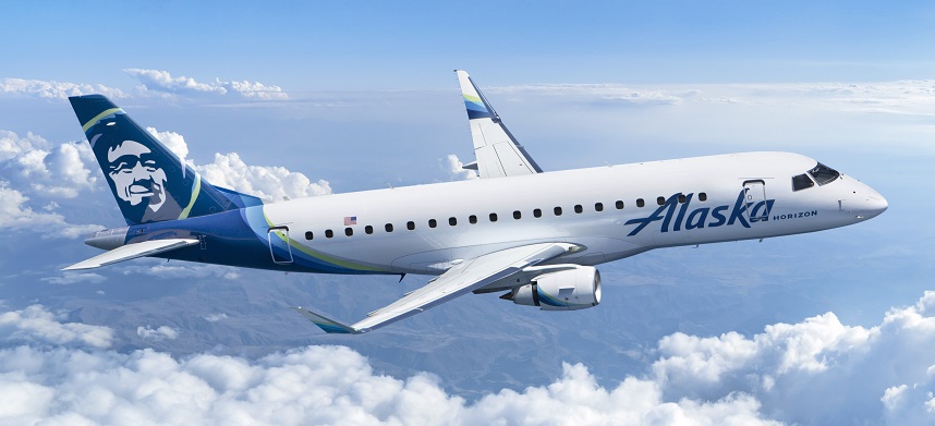Embraer anuncia a venda de 9 jatos para a Alaska Air, nos Estados Unidos