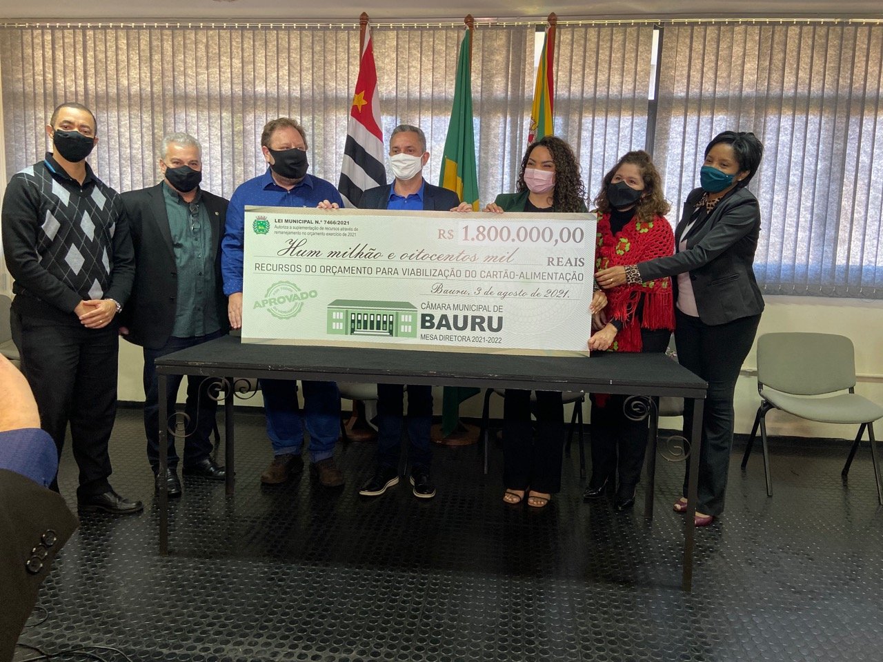 Câmara de Bauru devolve R$ 1,8 milhão; valor será transformado em cartão-alimentação para famílias carentes