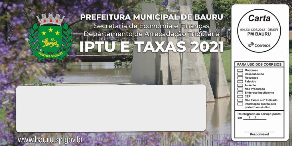 Pagamento do IPTU em Bauru à vista vence nesta segunda-feira para contribuintes que optaram pelo adiamento