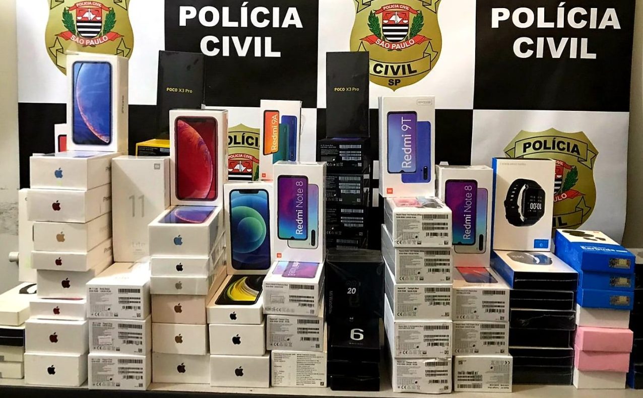 Polícia Civil apreende 73 telefones celulares sem notas fiscais