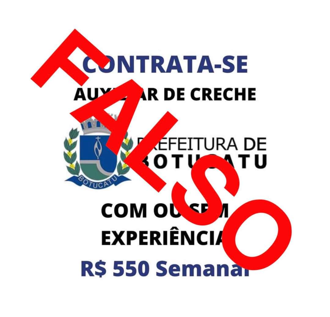 Prefeitura desmente anúncios para contratação de auxiliares de creches