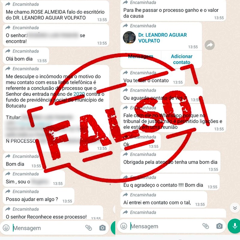 Botucatu: golpistas tentam usar nomes de procuradores do município