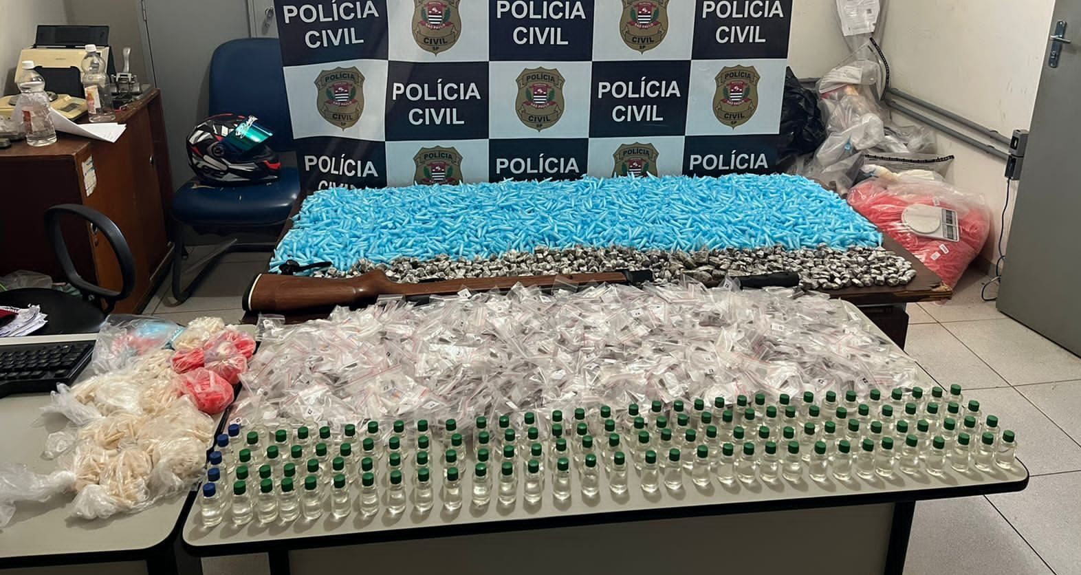 Polícia Civil de Laranjal Paulista apreende mais de 8 mil porções de entorpecentes