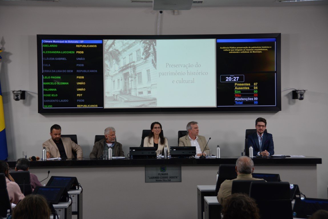Preservação do patrimônio histórico e cultural de Botucatu foi tema de audiência pública na Câmara