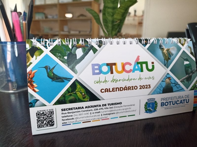 calendário de aves turismo de Botucatu