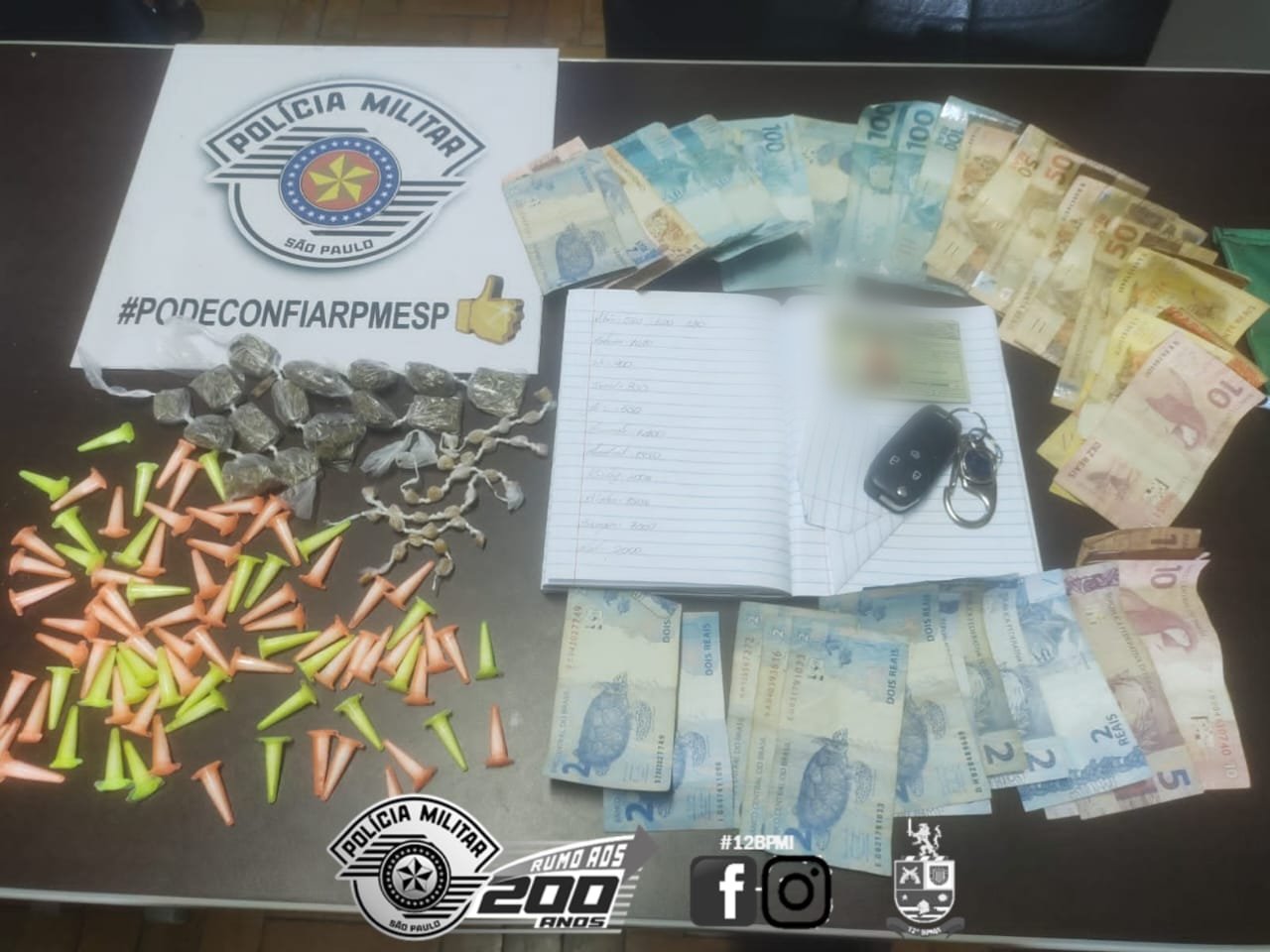 Traficante é preso após faturar R$ 1200 vendas de drogas