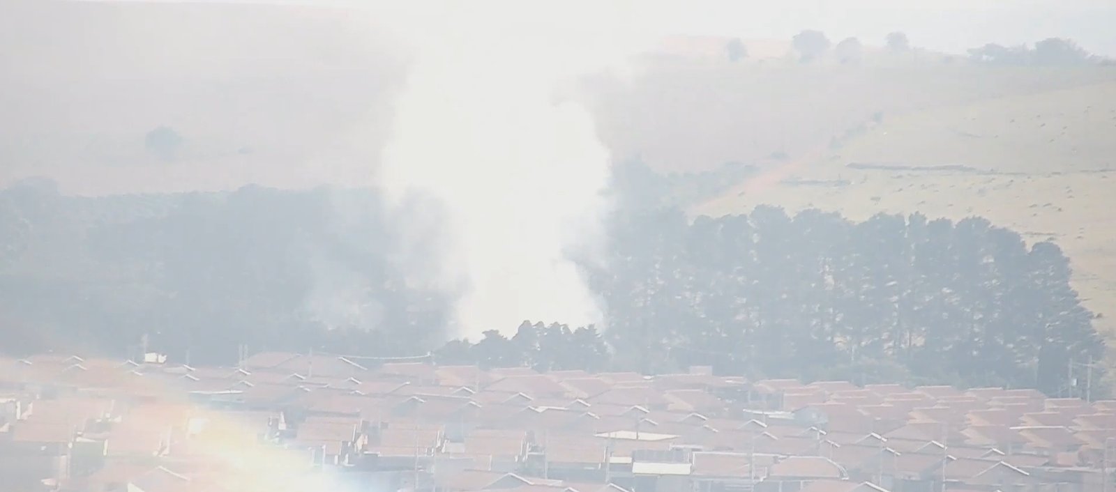 Incêndio atinge área de mata no Residencial Bem-Te-Vi