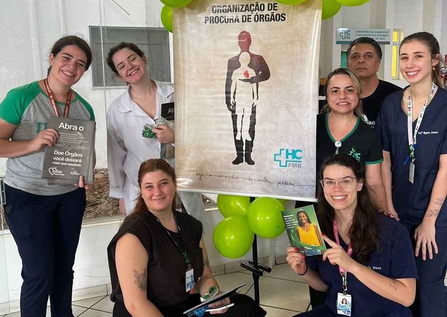 Hospital das Clínicas de Botucatu realiza ação de conscientização para doação de órgãos e tecidos