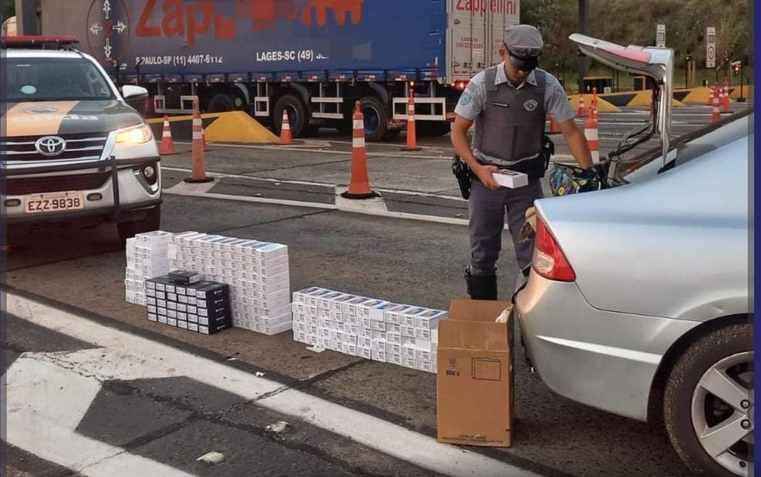 Polícia Rodoviária apreende celulares ilegais em pedágio da Castello Branco
