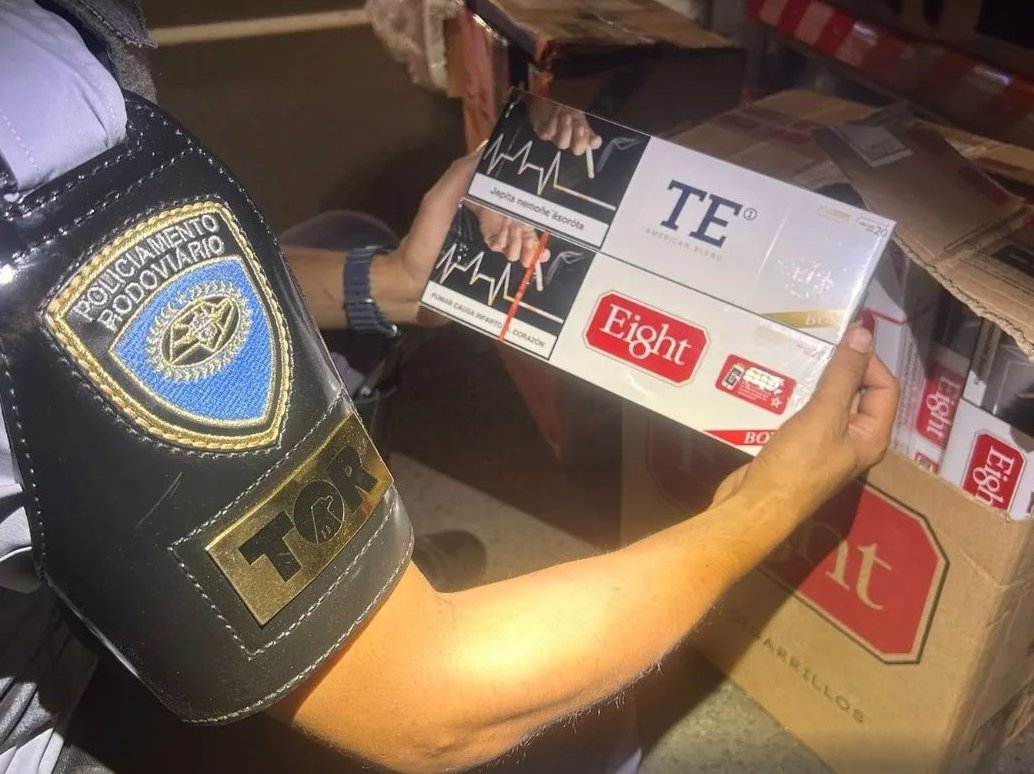 Polícia Rodoviária apreende 250 mil maços de cigarros contrabandeados