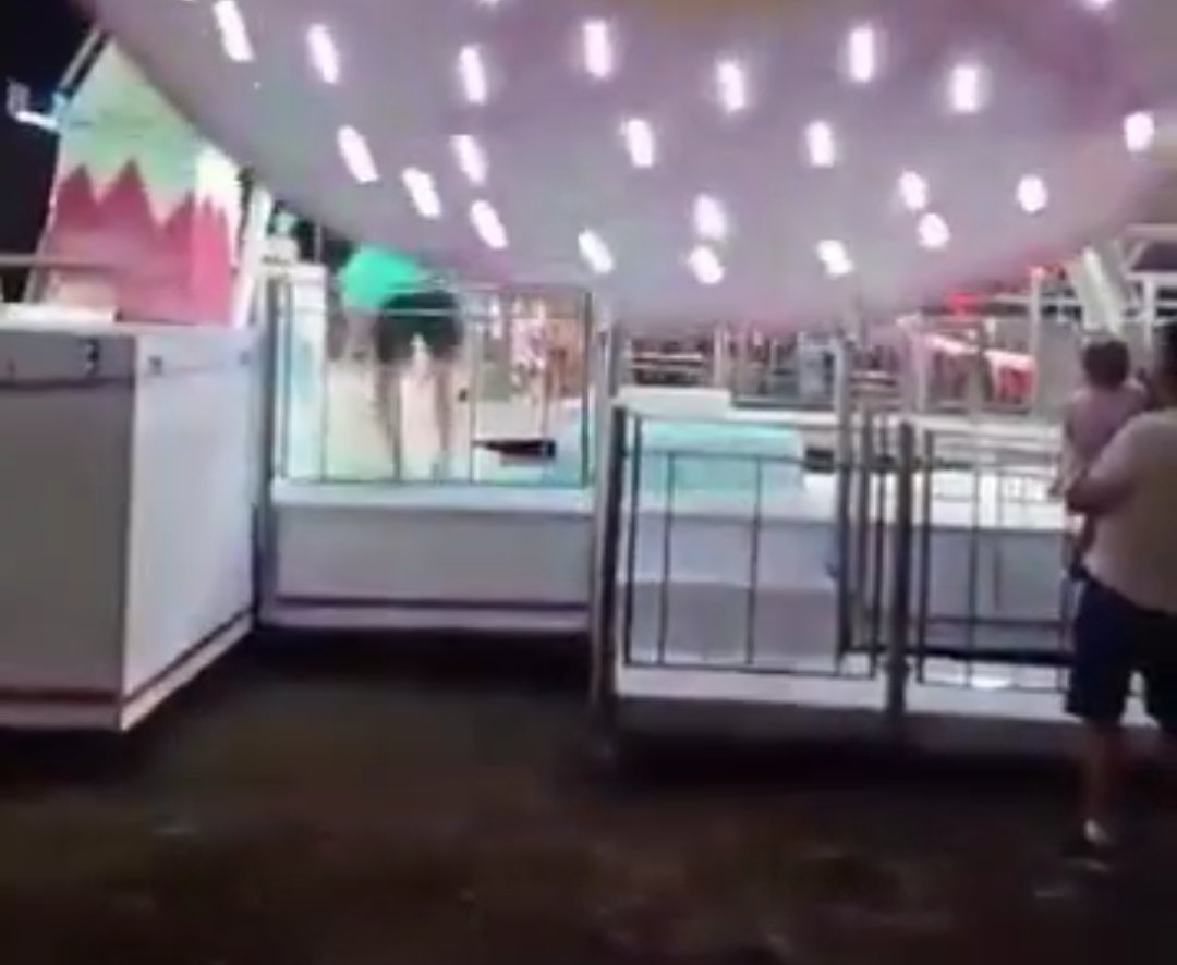 Brinquedo de parque atinge homem que tentava salvar cachorro