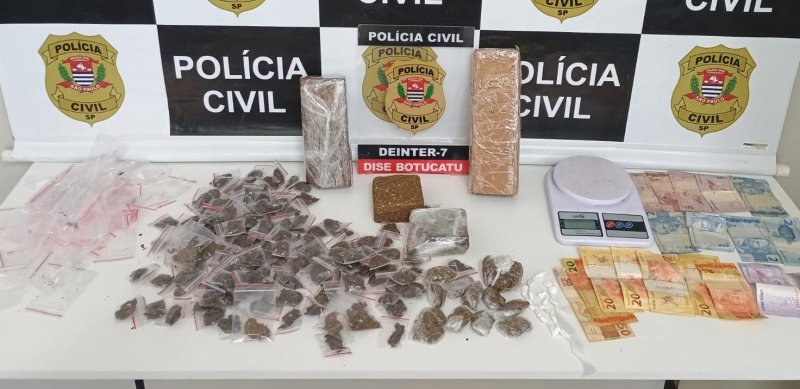 Botucatu: jovem é preso com drogas escondidas em casa