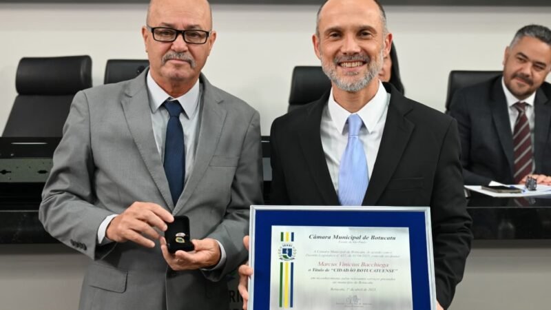 Juiz Marcus Vinicius Bacchiega recebe título de “Cidadão Botucatuense”