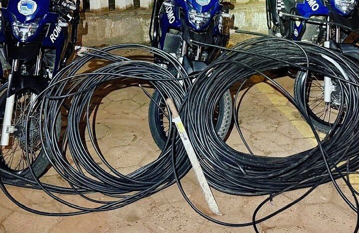 Botucatu: trio capturado por furto de cabos telefônicos