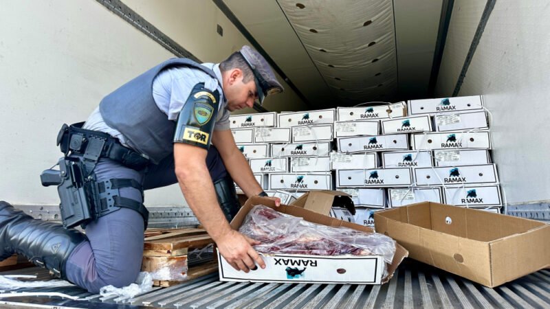 Polícia apreende 26 toneladas de carne furtada