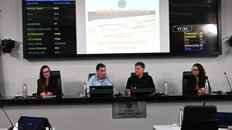 Audiência debateu orçamento de Botucatu para 2026, estimado em R$ 893 milhões