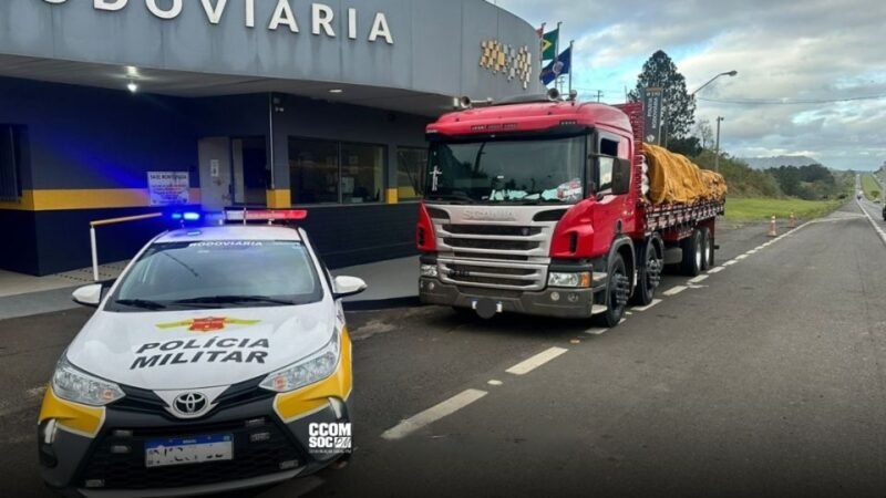 Polícia encontra cocaína escondida em tanque de combustível de caminhão