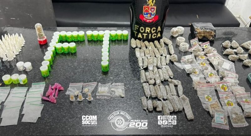 Denúncia de moradores leva a flagrante de tráfico de drogas