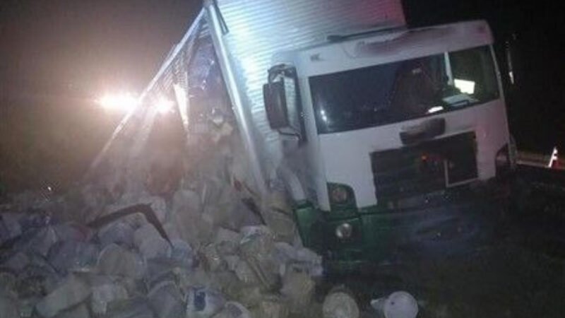 Ônibus e caminhão colidem na Castello Branco