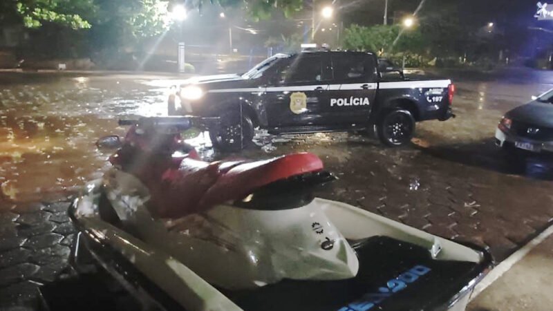 Polícia recupera jet-ski furtado de chácara