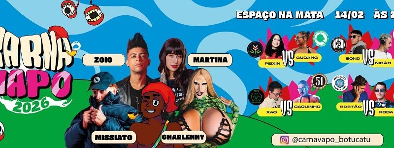 Carnavapo agita Botucatu com atrações musicais e duelos de DJs