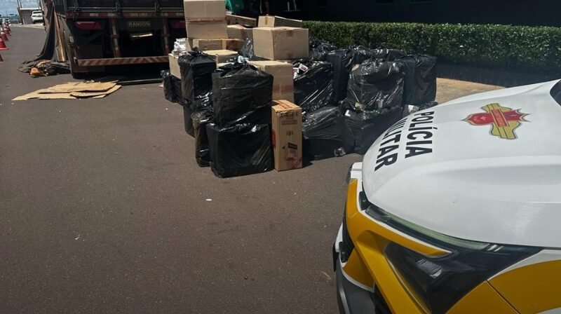Polícia apreende mais de R$ 750 mil em cigarros contrabandeados na Marechal Rondon