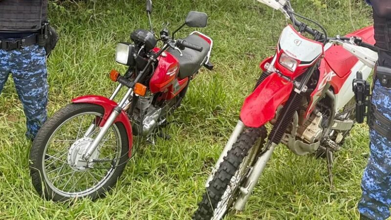 GCM encontra motos furtadas escondidas em área de mata