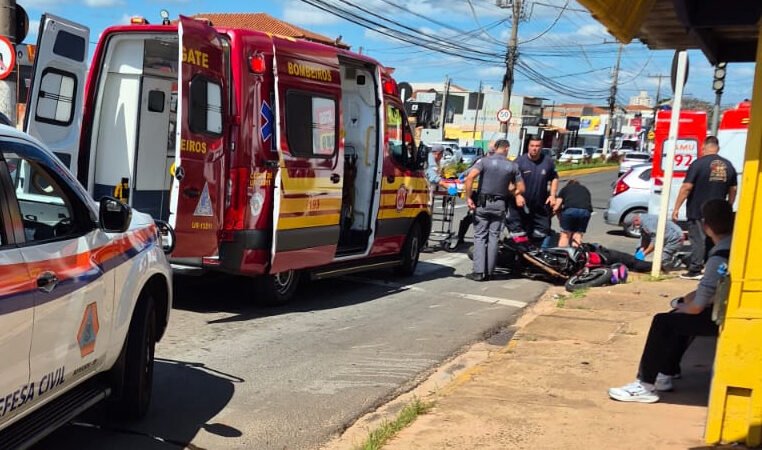 Pedestre atropelado por moto na Dante Delmanto