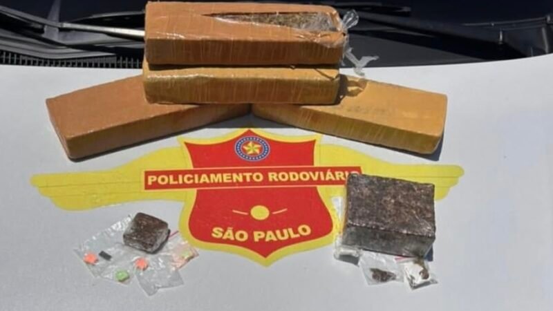 Motorista para em pedágio e acaba flagrado transportando maconha e haxixe