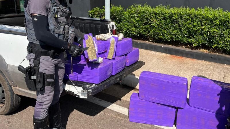 Polícia apreende mais de 200 kg de drogas em caminhonete na Marechal Rondon