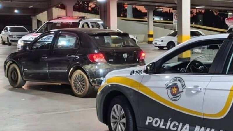 Ladrão de carro tenta fugir de abordagem, mas acaba preso pela PM