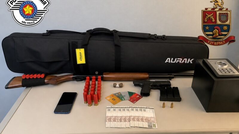 PM apreende armas e munições em ação contra o tráfico