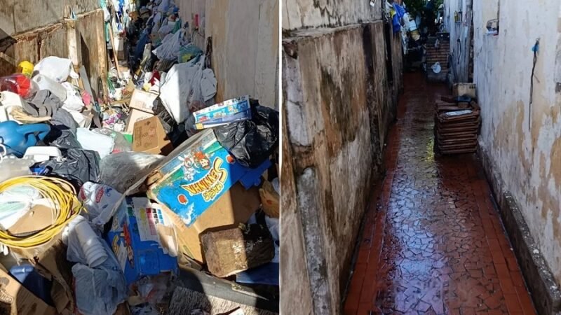 Prefeitura retira 6 caminhões de lixo e materiais de imóvel na Vila dos Lavradores