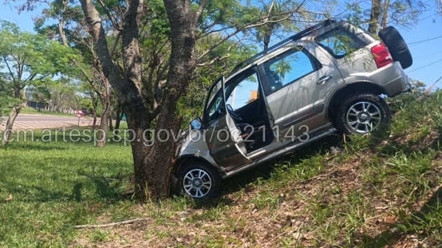 Motorista morre após passar mal e colidir SUV contra árvore