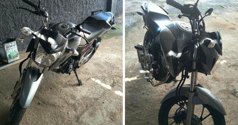 Motocicleta adulterada é apreendida após acidente